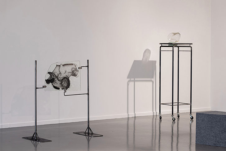 Installation view of Slow Puncture by Harriet Bowman